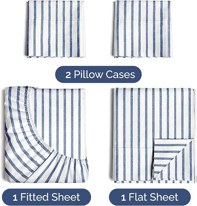Cooling Bed Sheet Set - Twin - 16 in Deep Pocket - 4 Piece