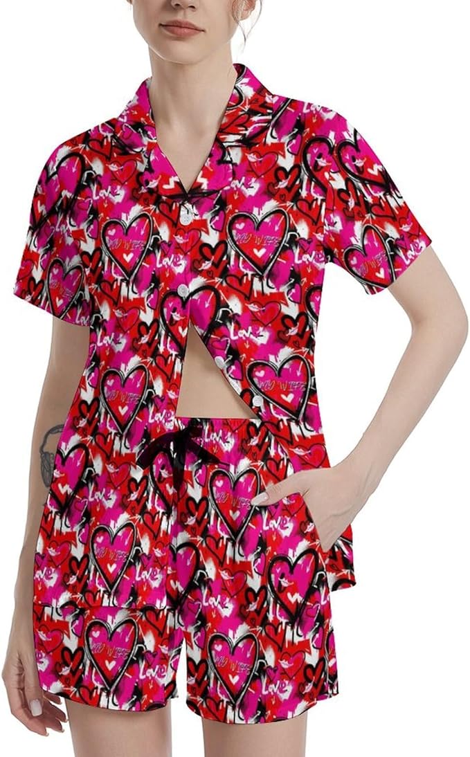 Women's Pajama Set - Short Sleeve - 2 Piece