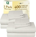100% Cotton Bed Sheet Set - Full - 2 Pack