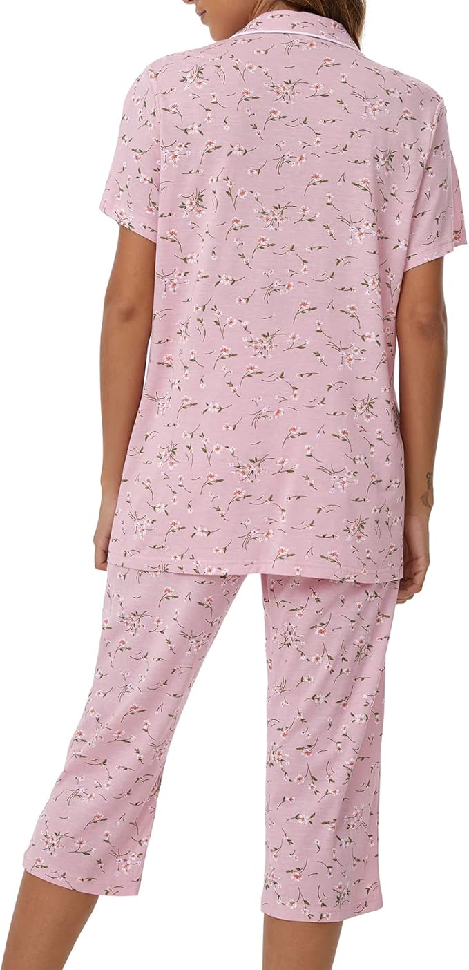 Capri Pajama Set - Short Sleeve - 2 Piece