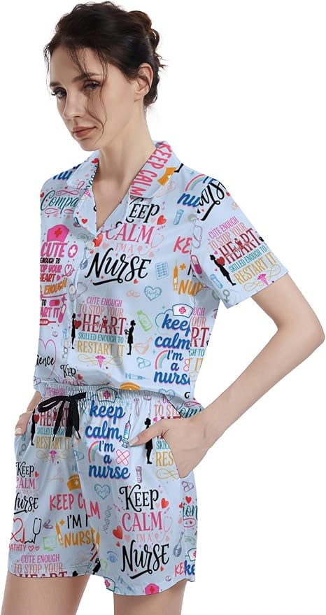 Women's Pajama Set - Short Sleeve - 2 Piece