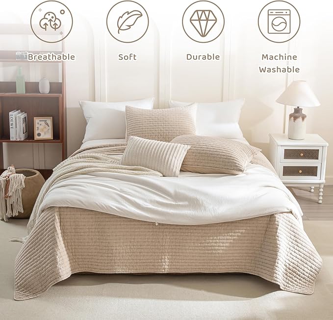 100% Cotton Bedding Set - California King - 3 Piece