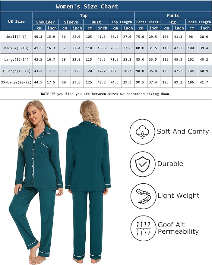 Women's Pants Pajama Set - Long Sleeve - 2 Piece