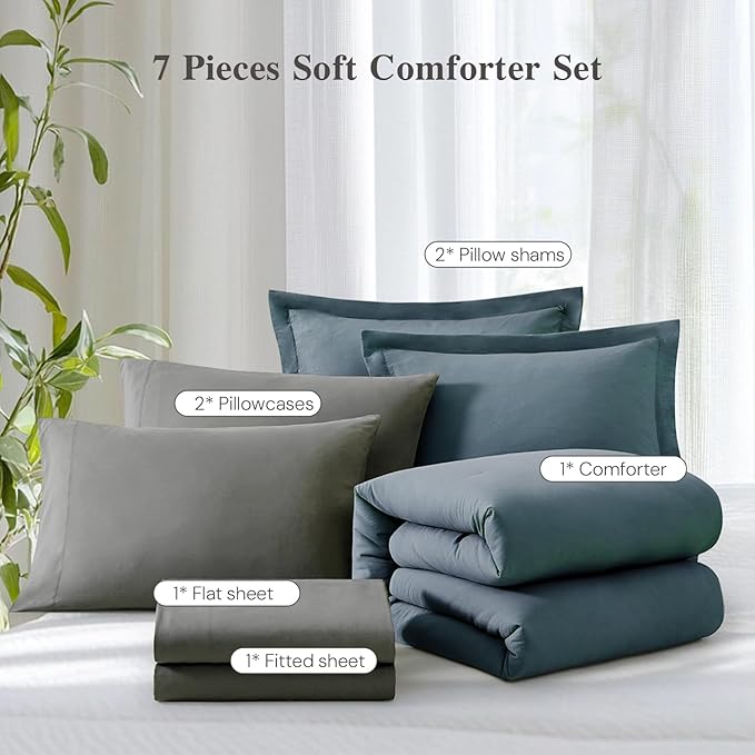 Comforter Set - Queen - 7 Piece