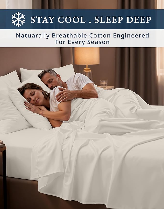 Linen Cooling Bed Sheet Set - Queen