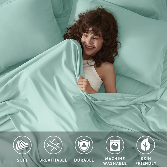 Cooling Bed Sheet Set - King - 16 in Deep Pocket - 6 Piece