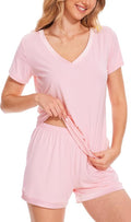 Bamboo Shorts Pajama Set - Short Sleeve - 2 Piece