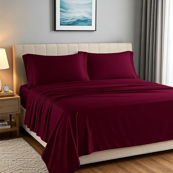 Linen Cooling Bed Sheet Set - California King - 4 Piece