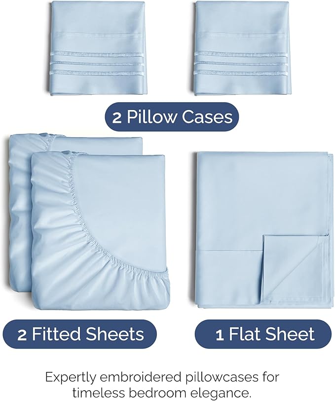 Cooling Bed Sheet Set - Split King - 5 Piece