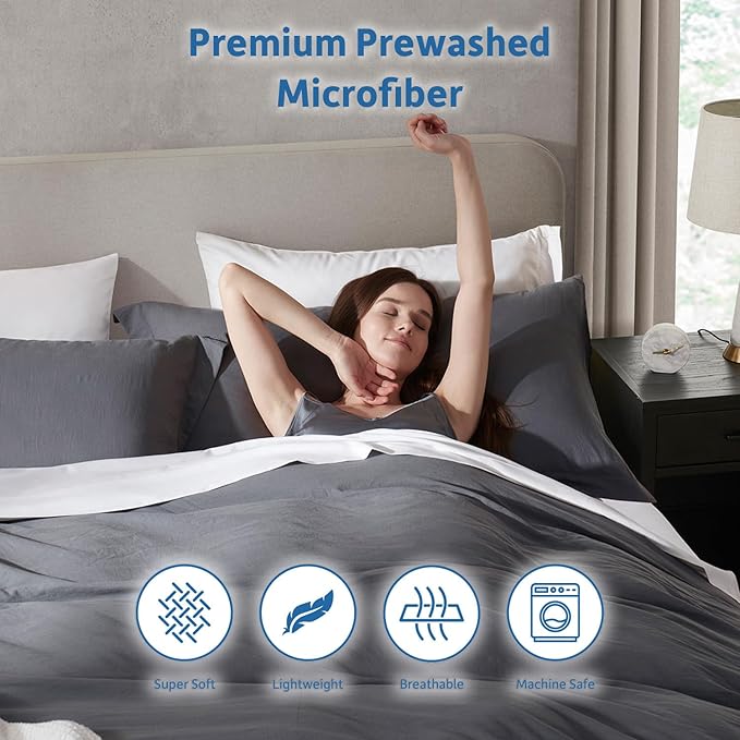 Duvet Cover Set - Queen - 90 x 90 in - 3 Piece
