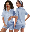 Satin Shorts Pajama Set - 3 Piece
