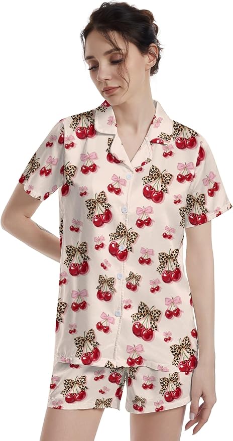Women's Pajama Set - Short Sleeve - 2 Piece