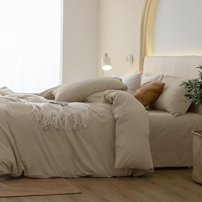 Linen Duvet Cover Set - Full - 80 x 90 in - 3 Piece