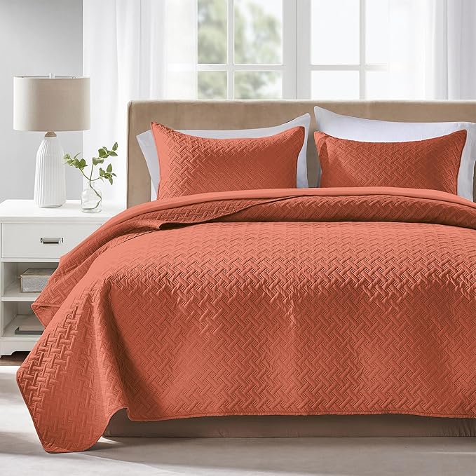 Microfiber Quilt Set - King - 3 Piece