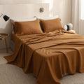 Linen Bed Sheet Set - King - 6 Piece