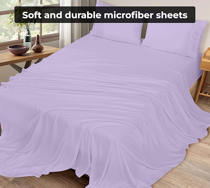 Microfiber Flat Sheet - King - 2 Pack