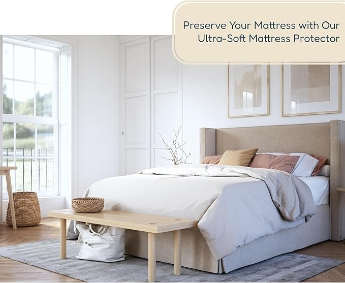 Bamboo Waterproof Mattress Protector - Queen