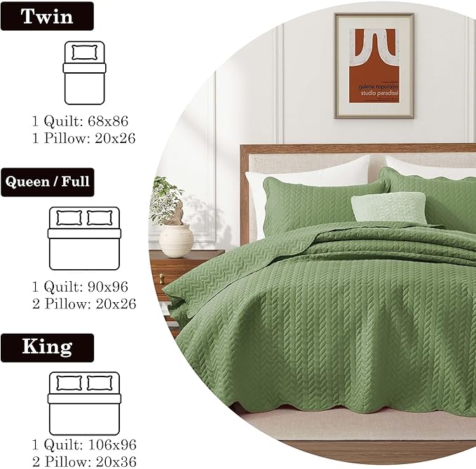 Microfiber Quilt Set - Twin - 2 Piece