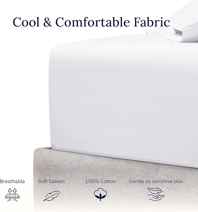 100% Cotton Fitted Sheet - Twin XL
