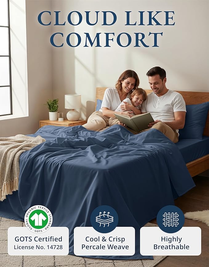 Linen Bed Sheet Set - Queen - 4 Piece