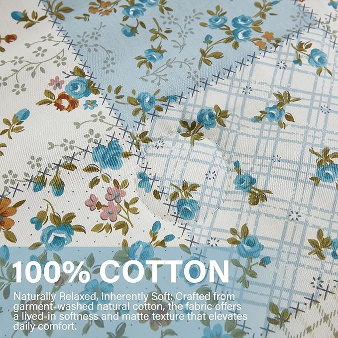 100% Cotton Duvet Cover Set - King - 3 Piece