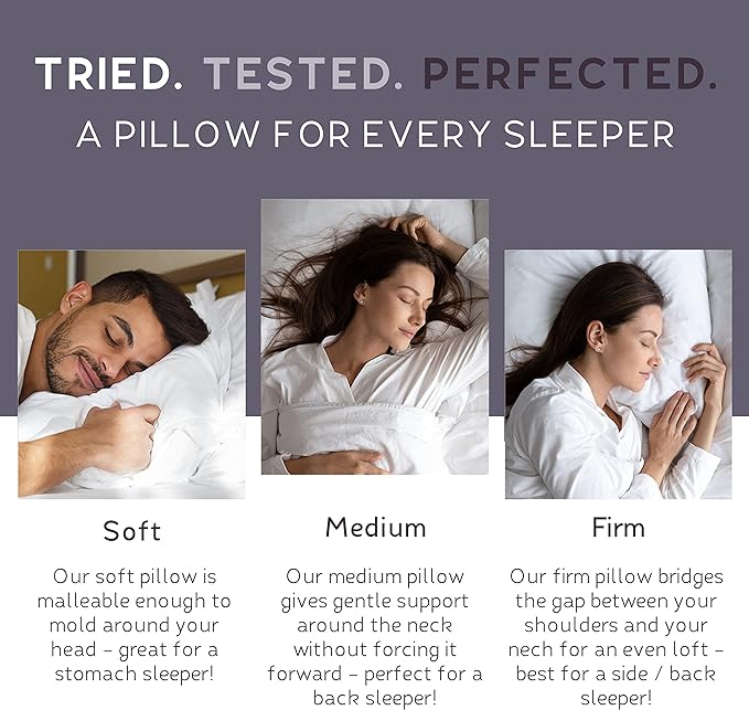 Bed Pillow - Queen - 2 Pack