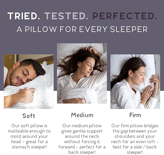 100% Cotton Bed Pillow - King - 2 Pack