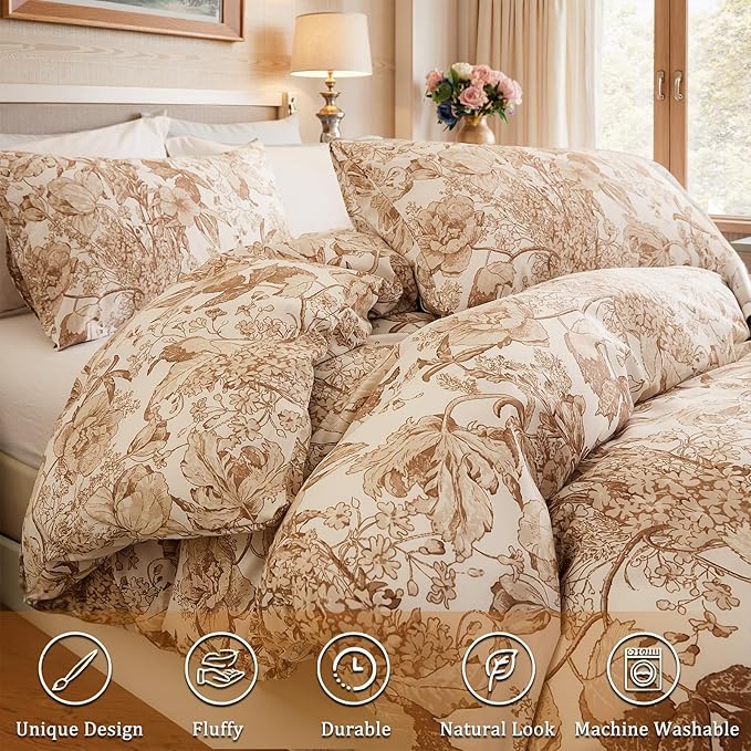 100% Cotton Duvet Cover Set - King - 3 Piece
