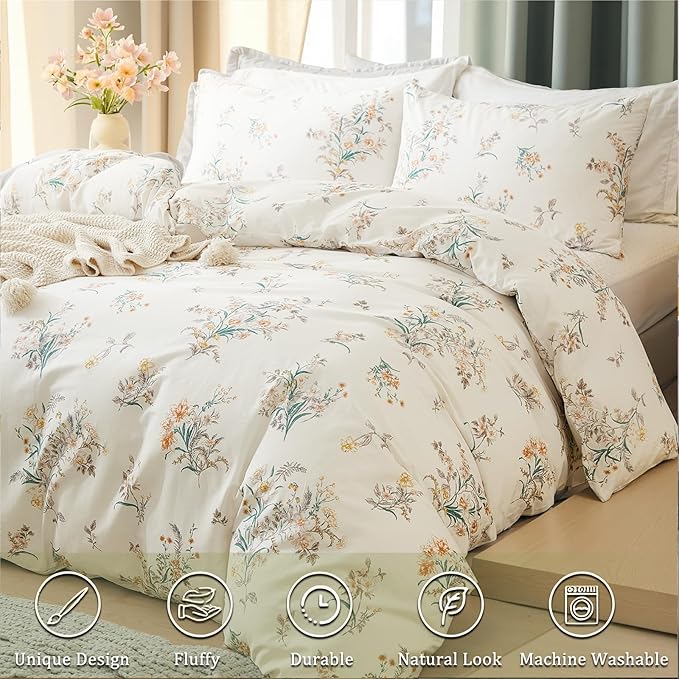 100% Cotton Duvet Cover Set - Queen - 3 Piece