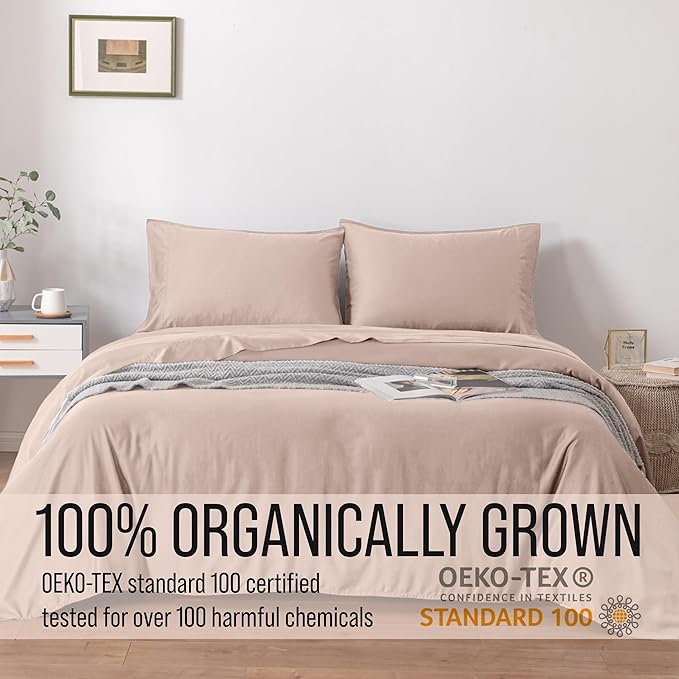 Bamboo Cooling Bed Sheet Set - King - 18 in Deep Pocket