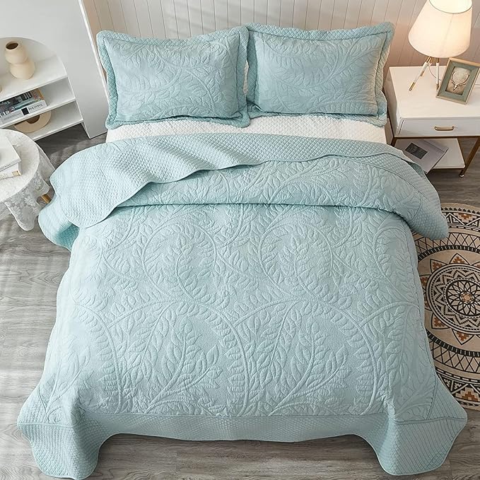 100% Cotton Quilt Set - Queen - 3 Piece