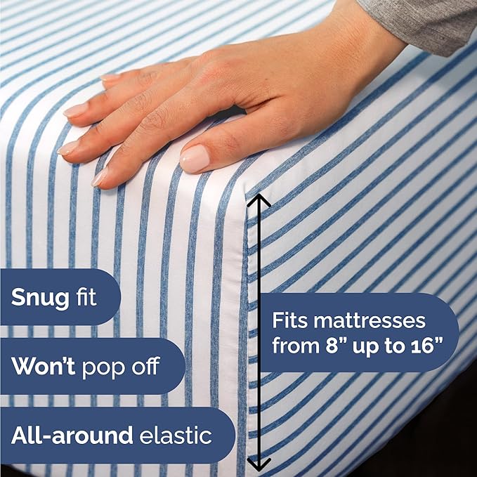 Cooling Bed Sheet Set - Twin - 16 in Deep Pocket - 4 Piece