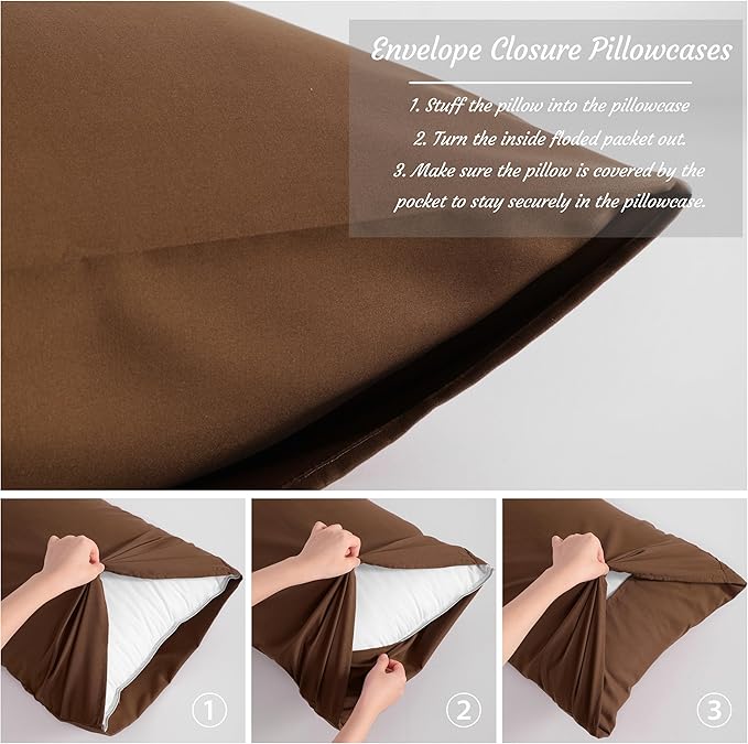 Microfiber Pillowcase Set - King - 20 x 40 in - 2 Pack - 2 Piece