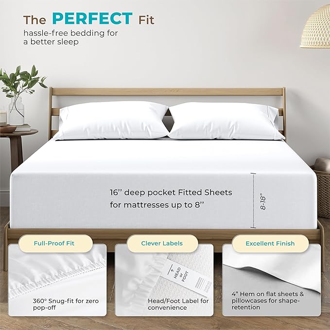 Cooling Bed Sheet Set - Full - 4 Piece