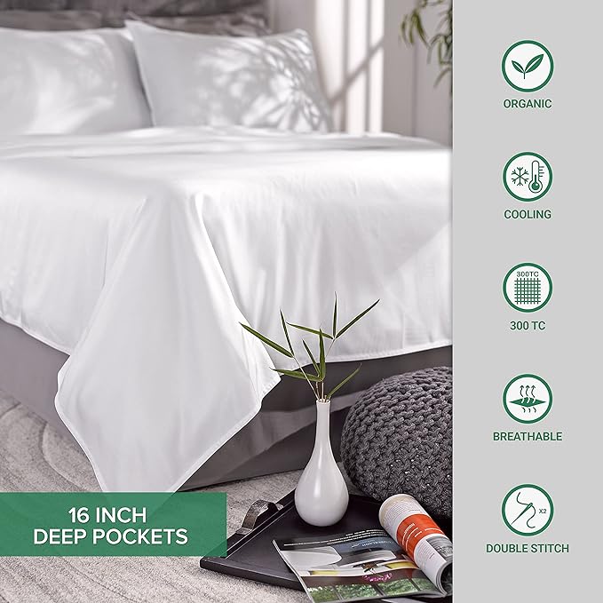Bamboo Cooling Bed Sheet Set - Full - 4 Piece