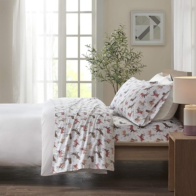 100% Cotton Bed Sheet Set - King - 4 Piece