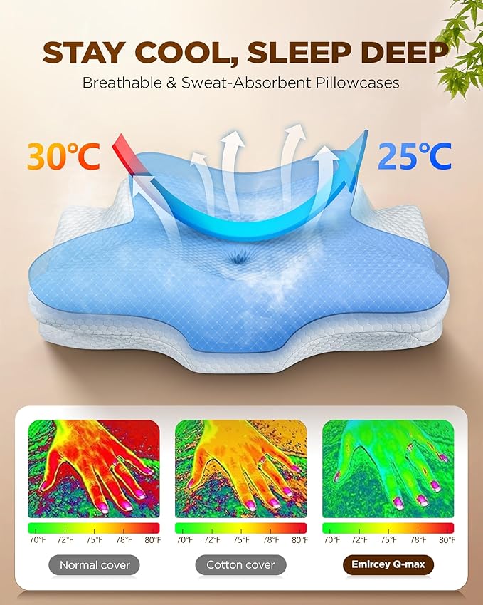 Memory Foam Cooling Bed Pillow - King