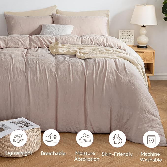 Linen Duvet Cover Set - Full - 3 Piece
