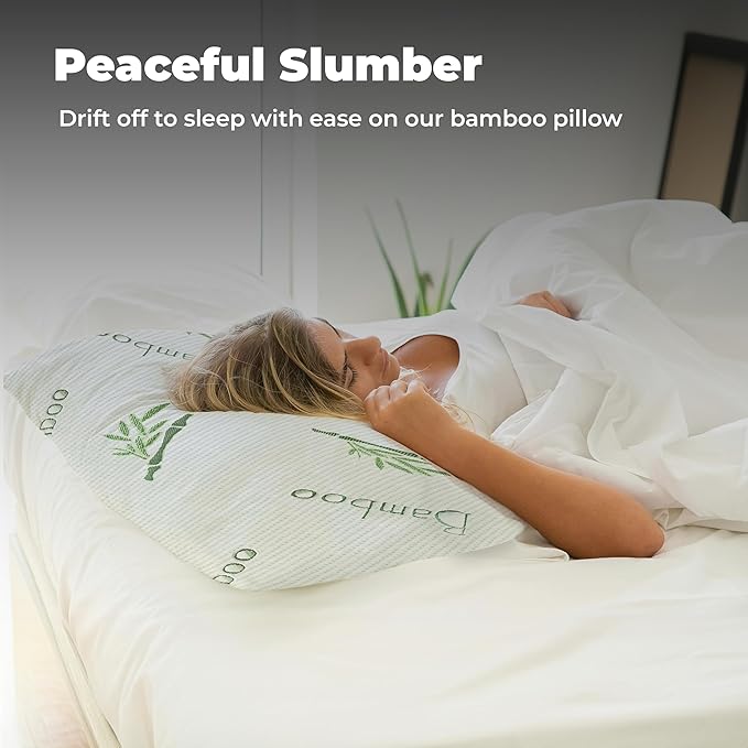 Bamboo Cooling Bed Pillow - Queen - 2 Pack