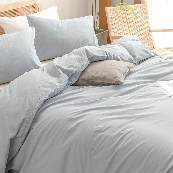Linen Duvet Cover Set - King - 3 Piece