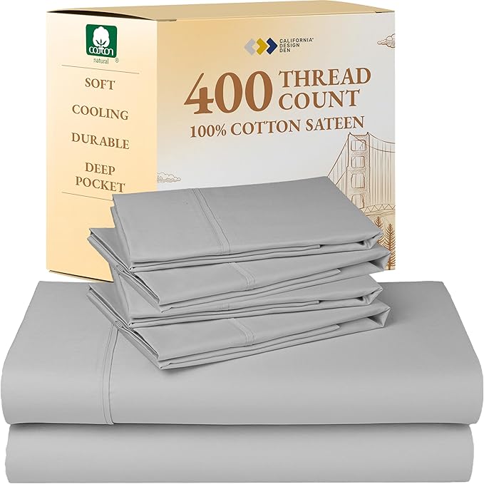 100% Cotton Bed Sheet Set - Queen - 6 Piece