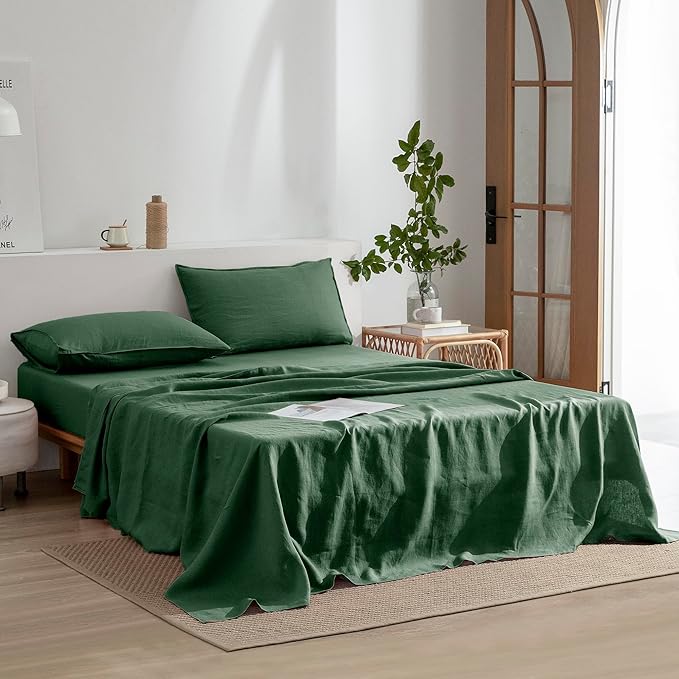 Linen Bed Sheet Set - Full - 4 Piece