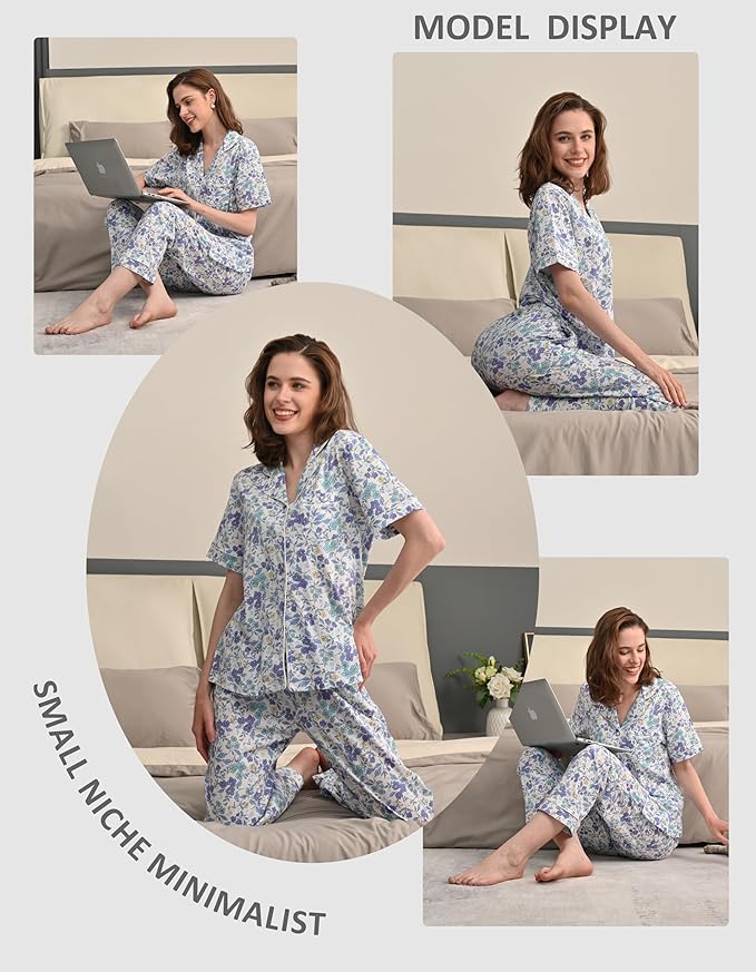 Women's 100% Cotton Pajama Set - 2 Piece