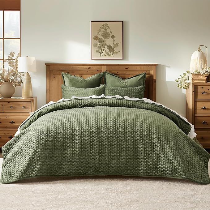 Velvet Quilt Set - King - 3 Piece
