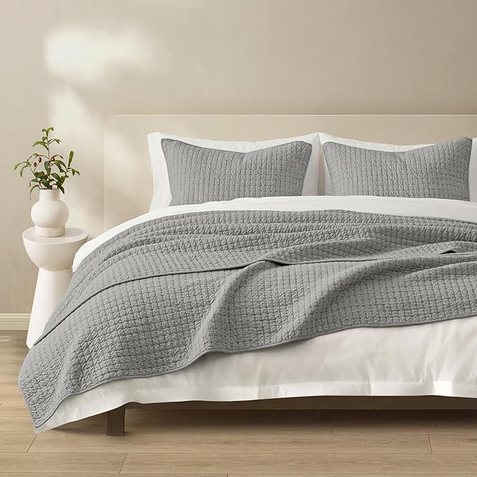 100% Cotton Hypoallergenic Quilt Set - King
