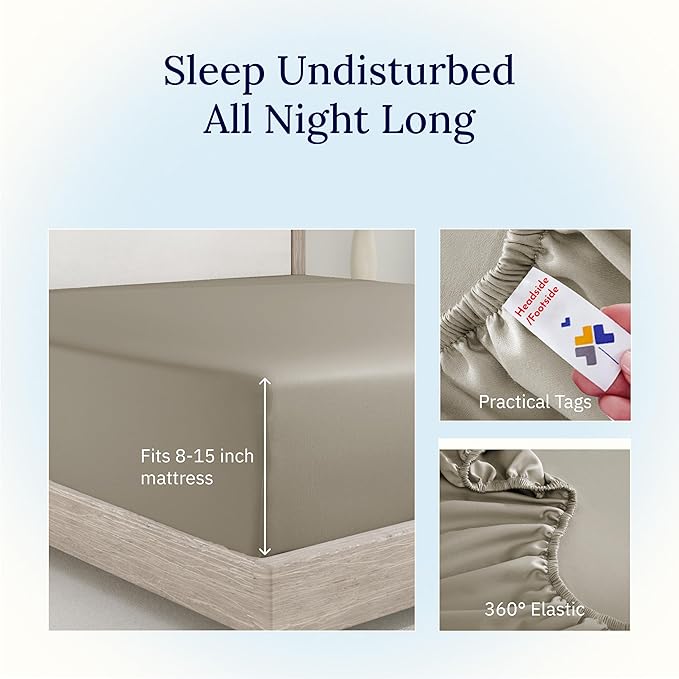 100% Cotton Fitted Sheet - Twin XL
