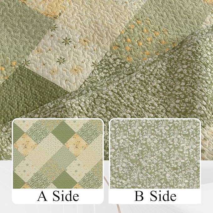 100% Cotton Bedding Set - King - 120 x 118 in - 3 Piece