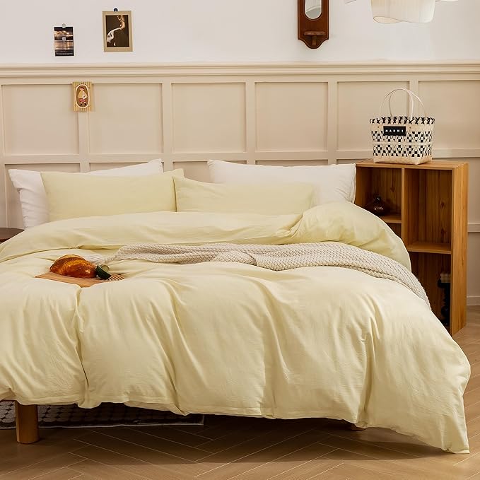Linen Duvet Cover Set - Queen - 3 Piece