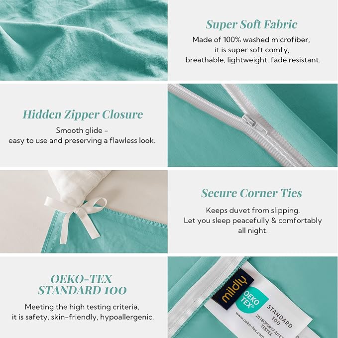 Microfiber Duvet Cover Set - 3 Piece