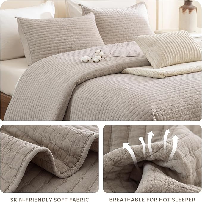 Linen Bedding Set - King - 3 Piece